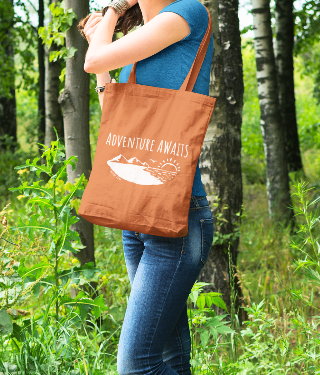 Adventure Awaits Organic Cotton Tote Bag