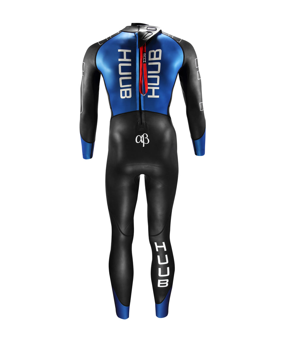 HUUB Mens Triathlon Alpha Beta Wetsuit - Black Blue