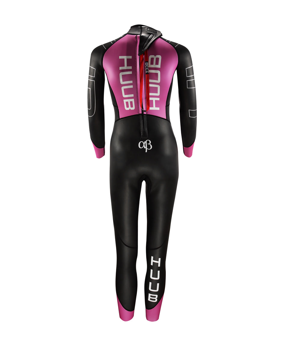 HUUB Womens Triathlon Alpha Beta Wetsuit - Black / Pink