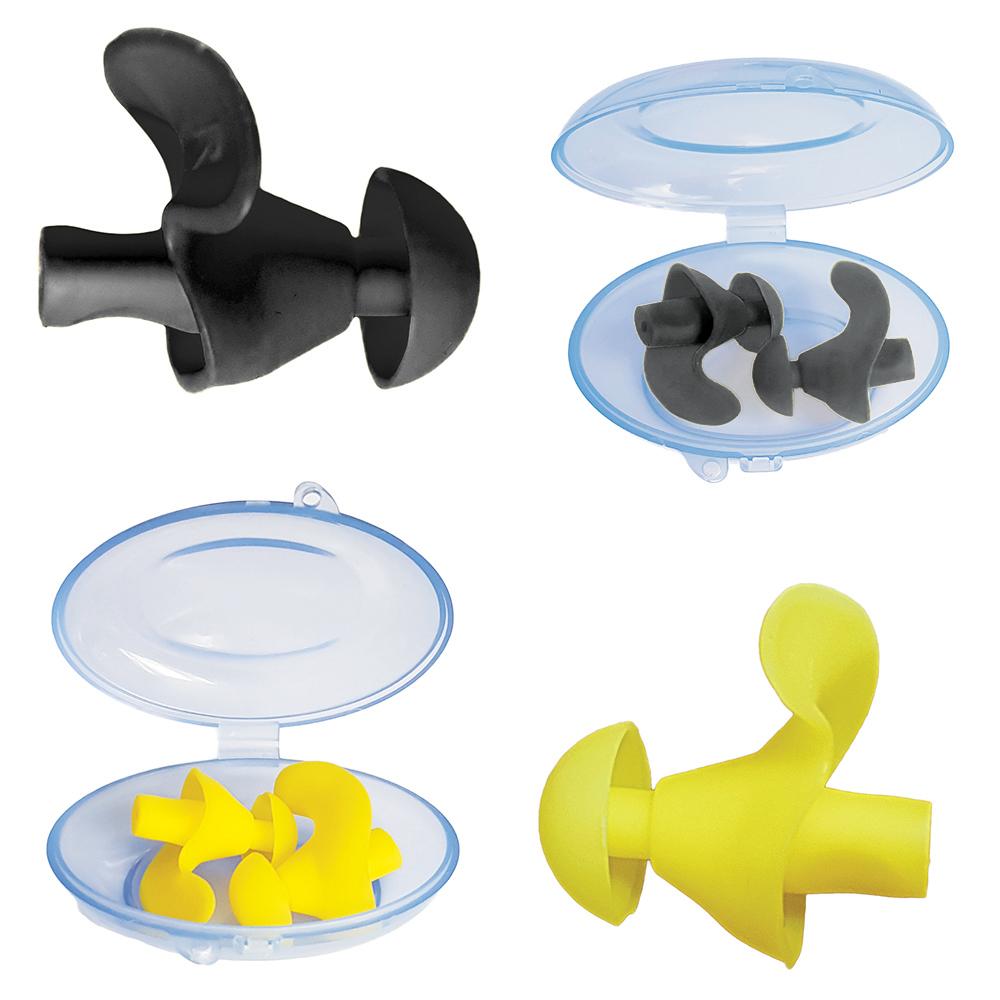 Black and Yellow Swimming Ear Plugs