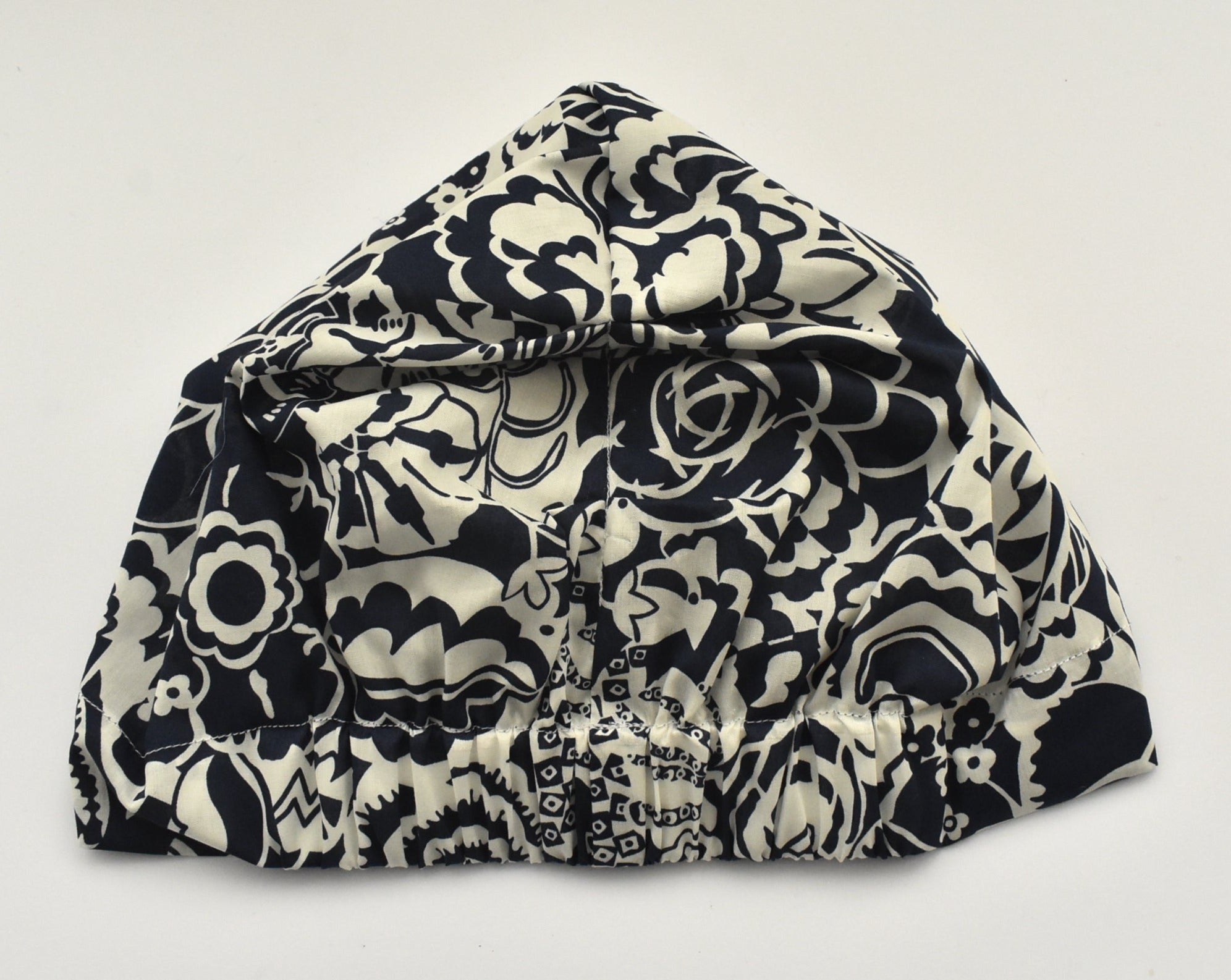 Salty Sea Knot - Swimming Cap Topper - Swim Turban - Navy Monochrome Gatsby