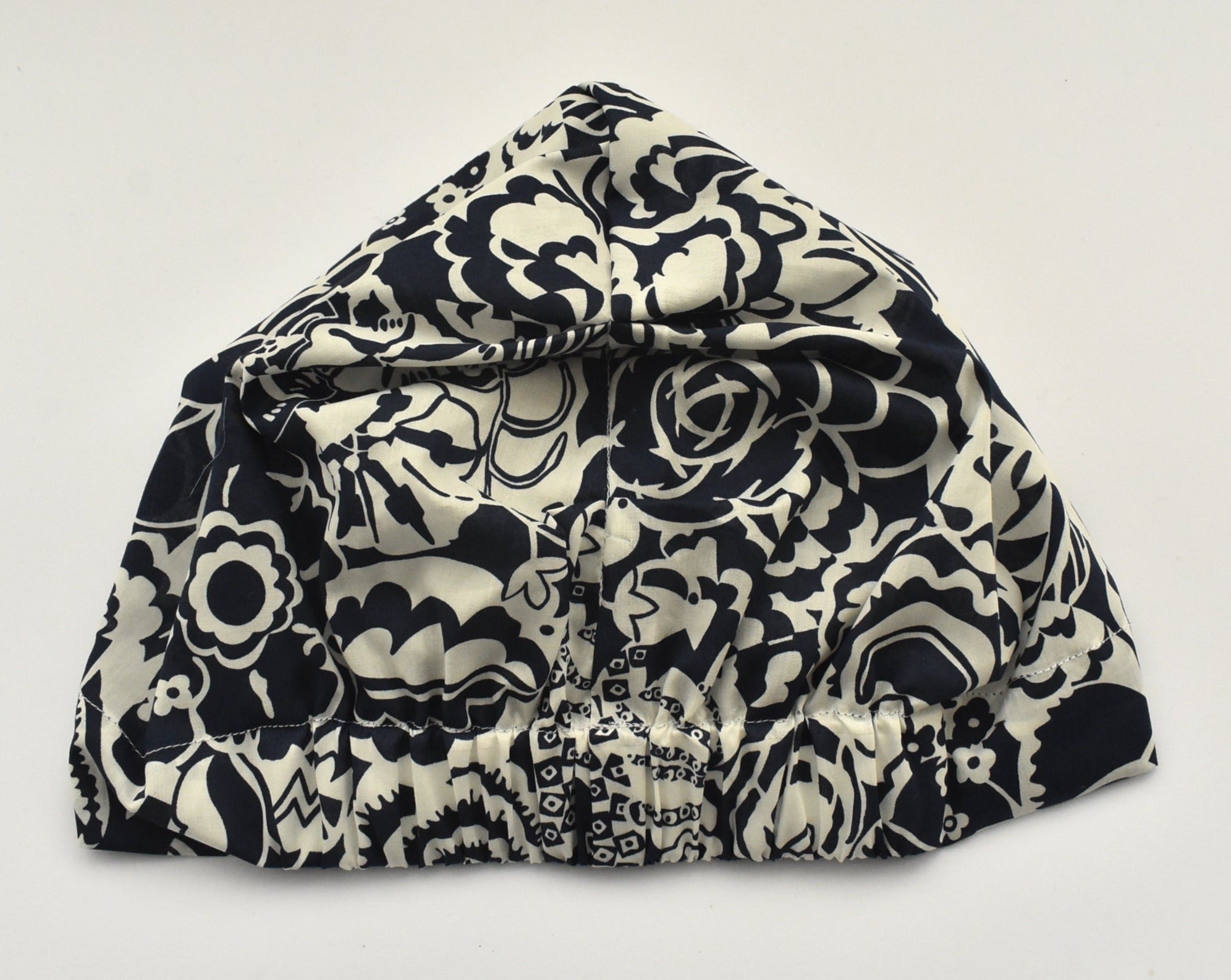 Salty Sea Knot - Swimming Cap Topper Swim Turban - Navy Monochrome Gatsby