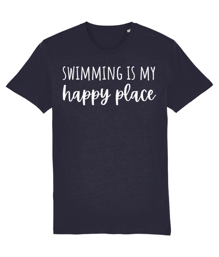 Swimming Is My Happy Place Organic Cotton T-shirt