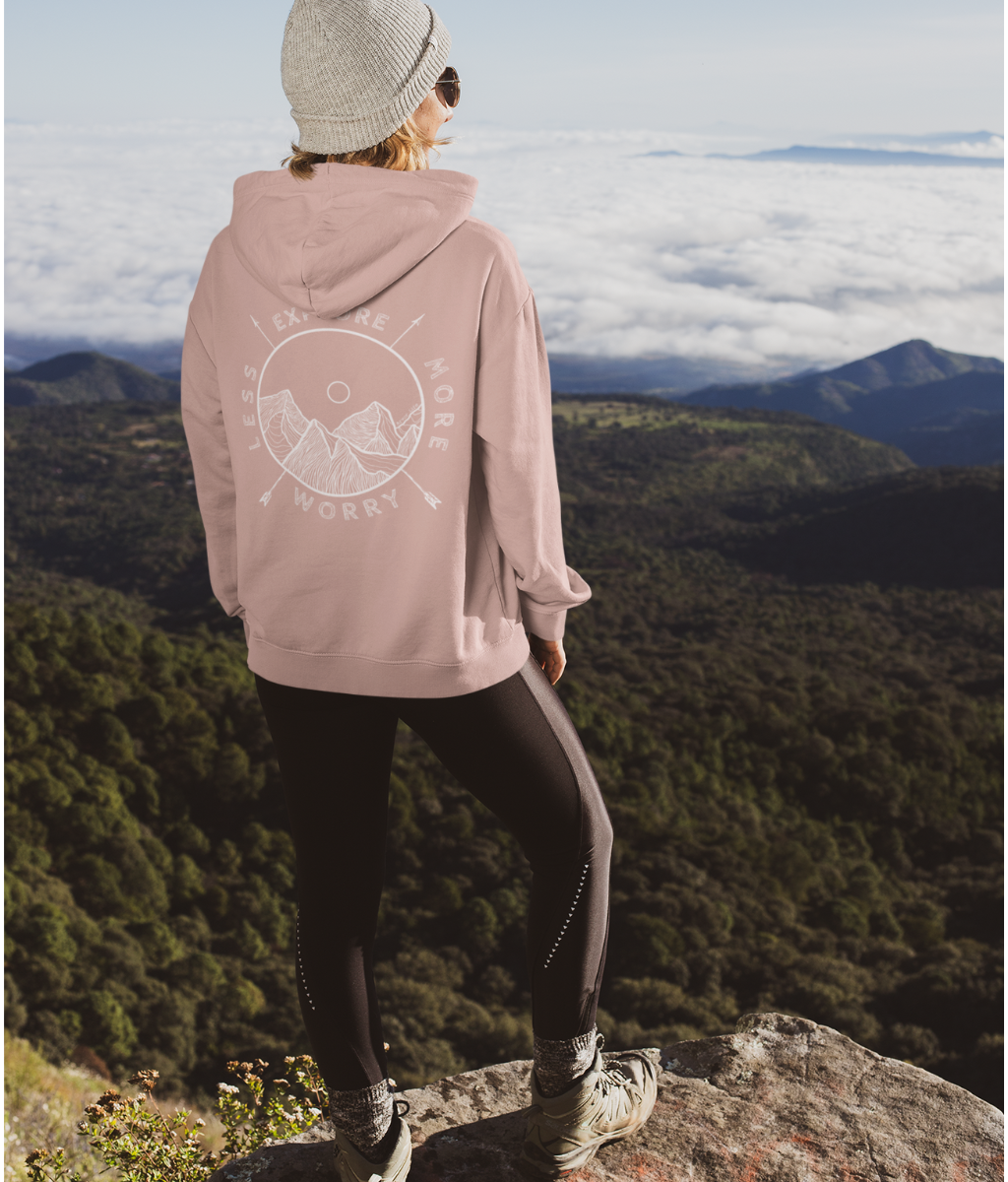 Explore More Worry Less Organic Cotton Hoodie | Hoodies | Arvor Life