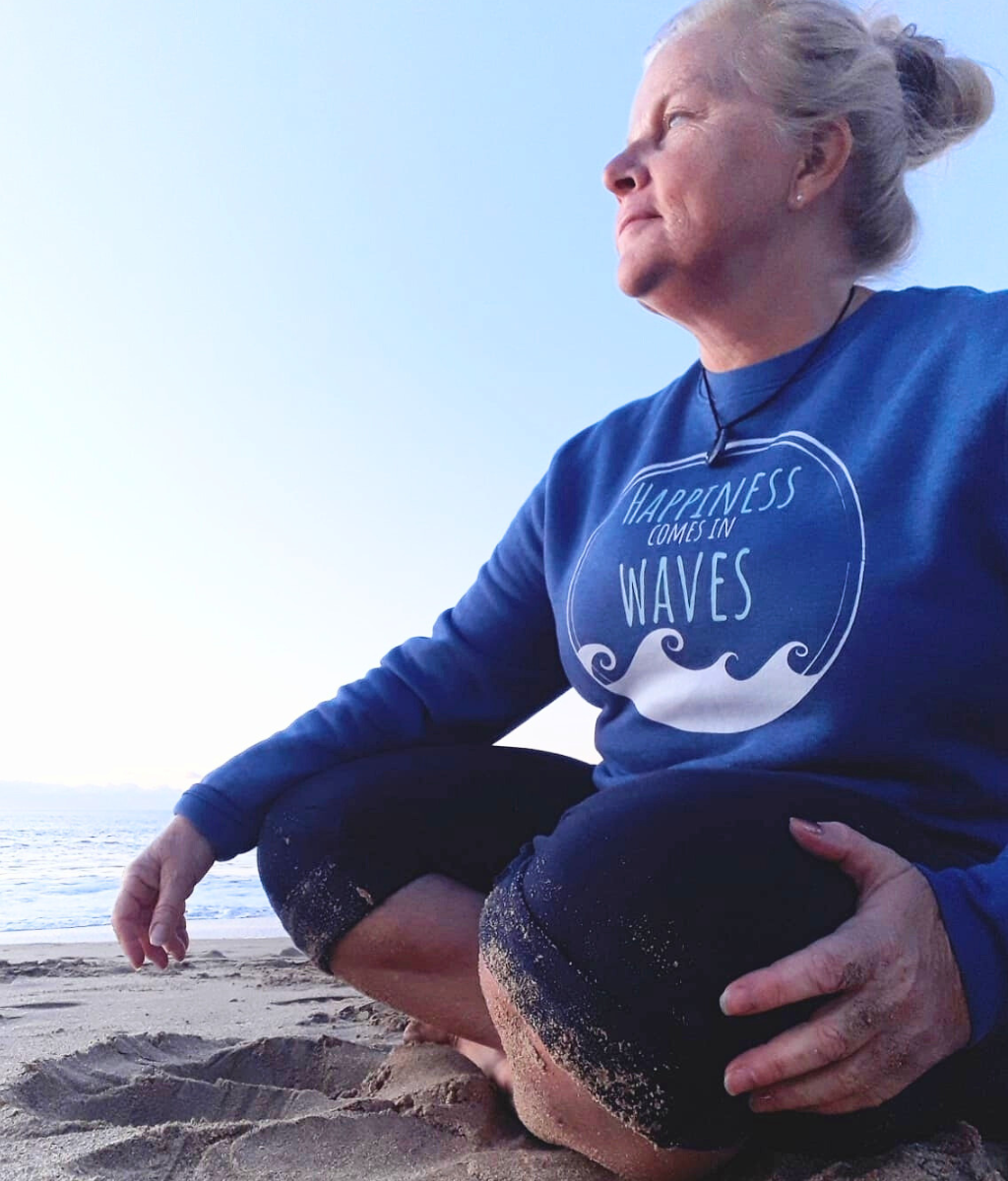 Happiness Comes in Waves Organic Cotton Sweatshirt