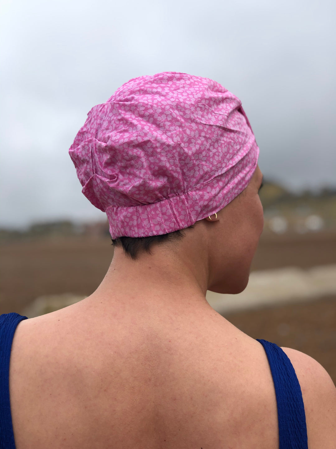 Salty Sea Knot - Swimming Cap Topper - Swim Turban - Pink Glenjade