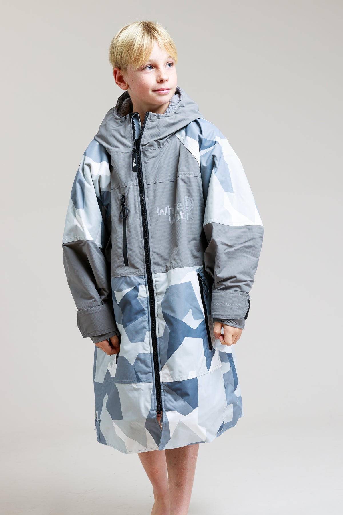 Kids Hard Shell Robe - Arctic Camo