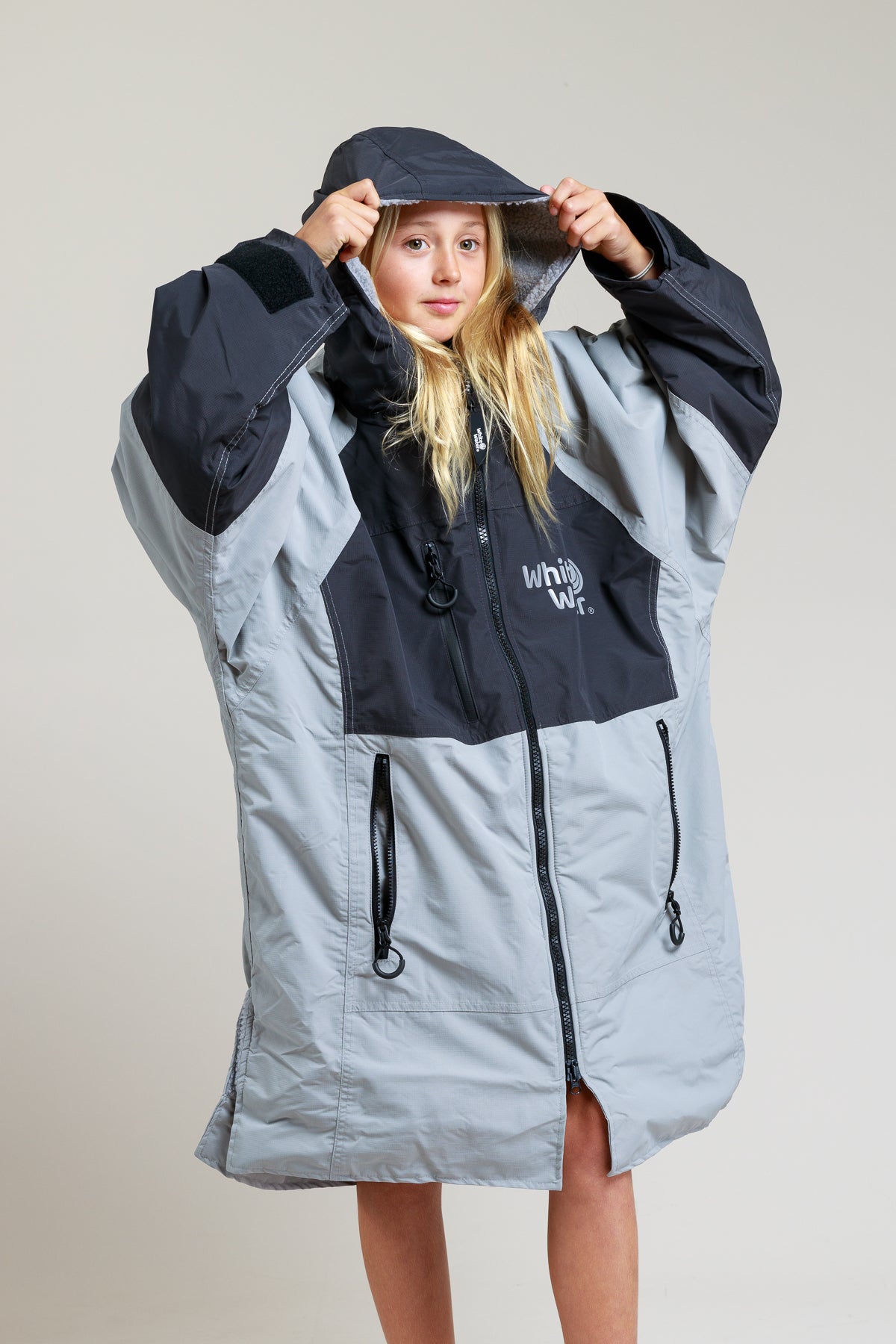 Kids Hard Shell Robe - Steel Grey