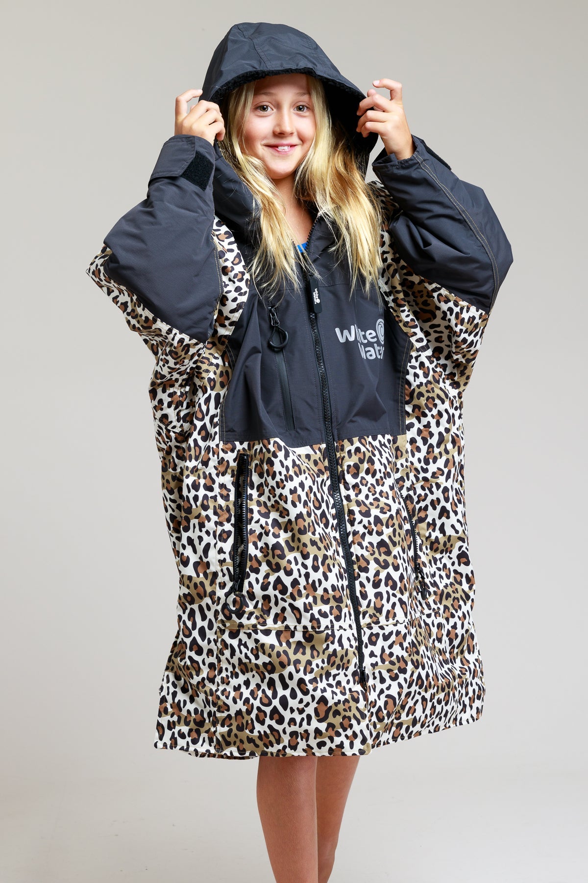 Kids Hard Shell Robe  - Leopard Print