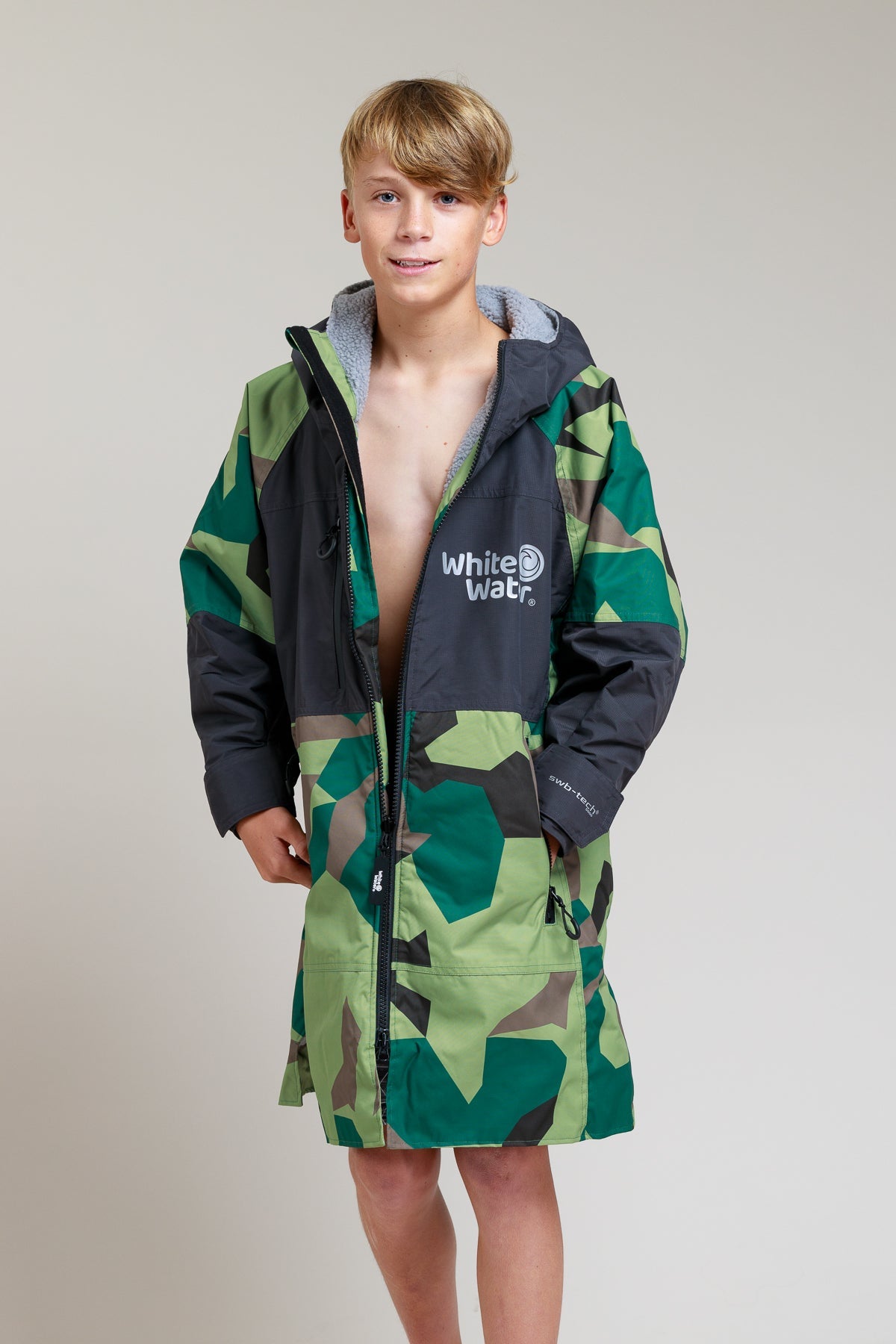 Kids Hard Shell Robe  - Camo