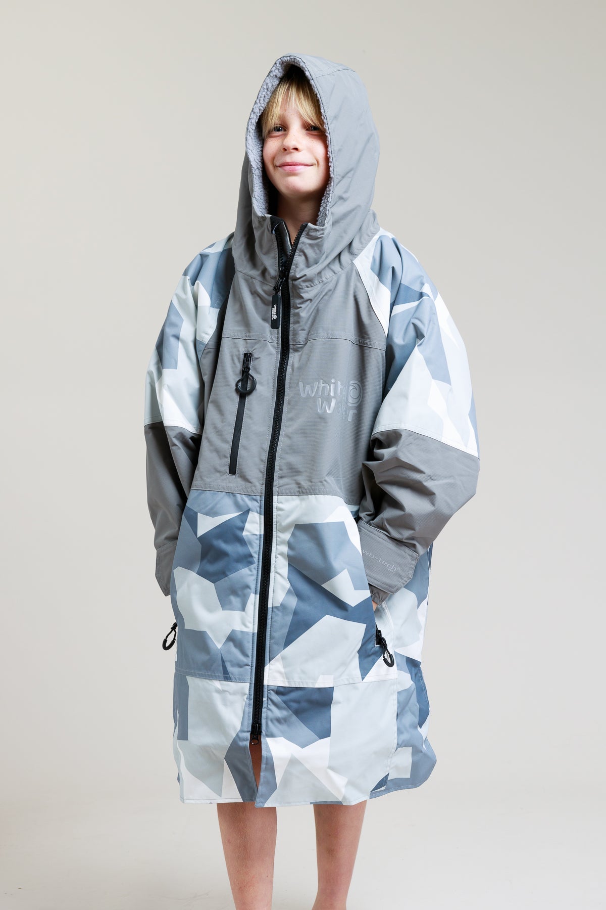 Kids Hard Shell Robe - Arctic Camo