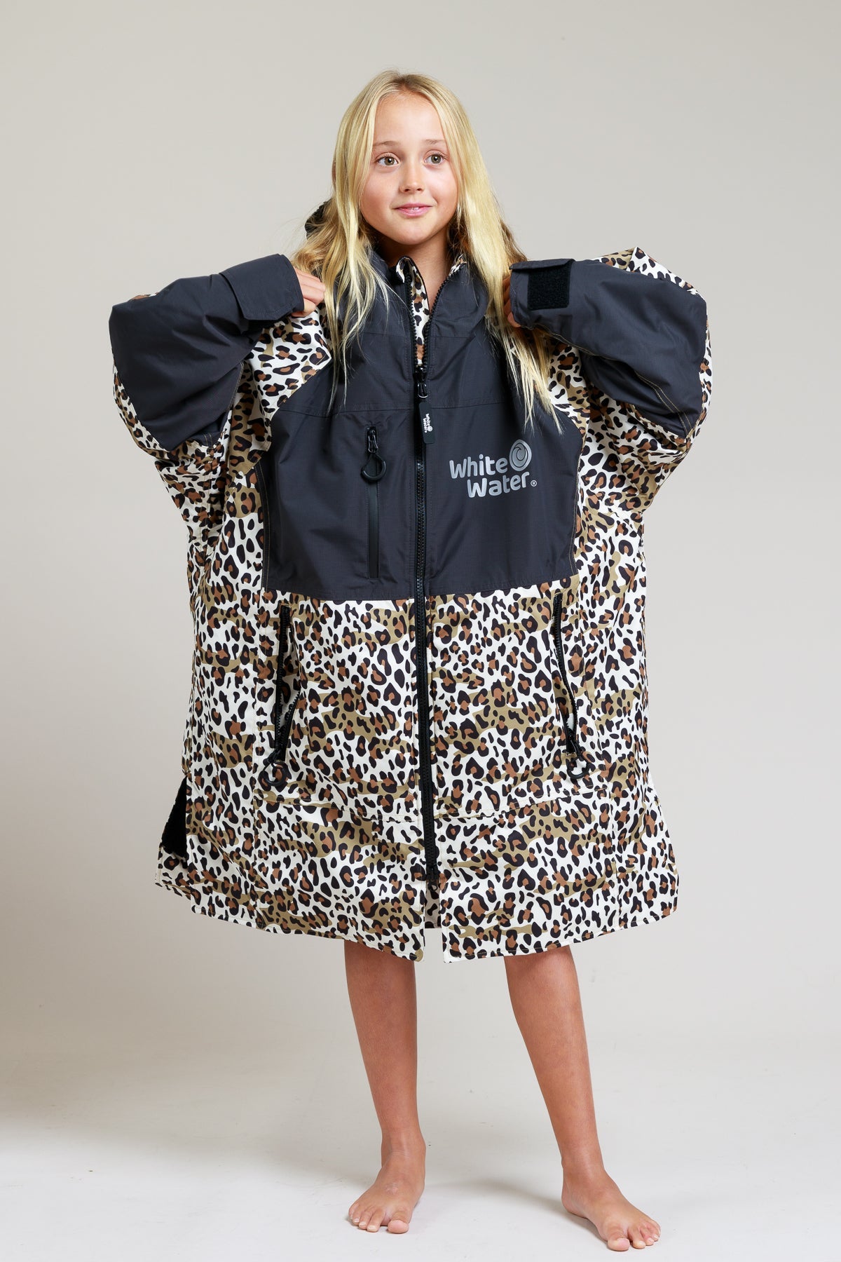 Kids Hard Shell Robe - Leopard Print