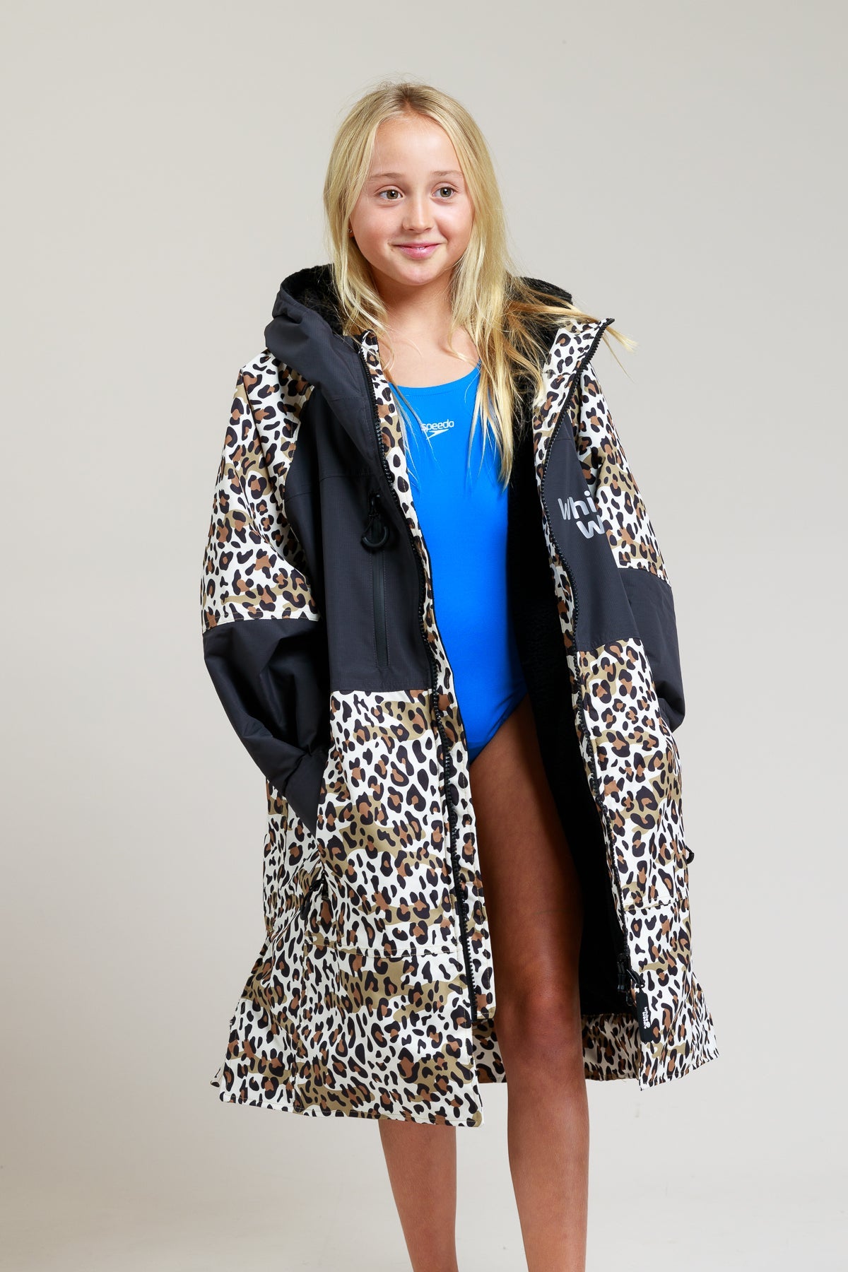 Kids Hard Shell Robe  - Leopard Print