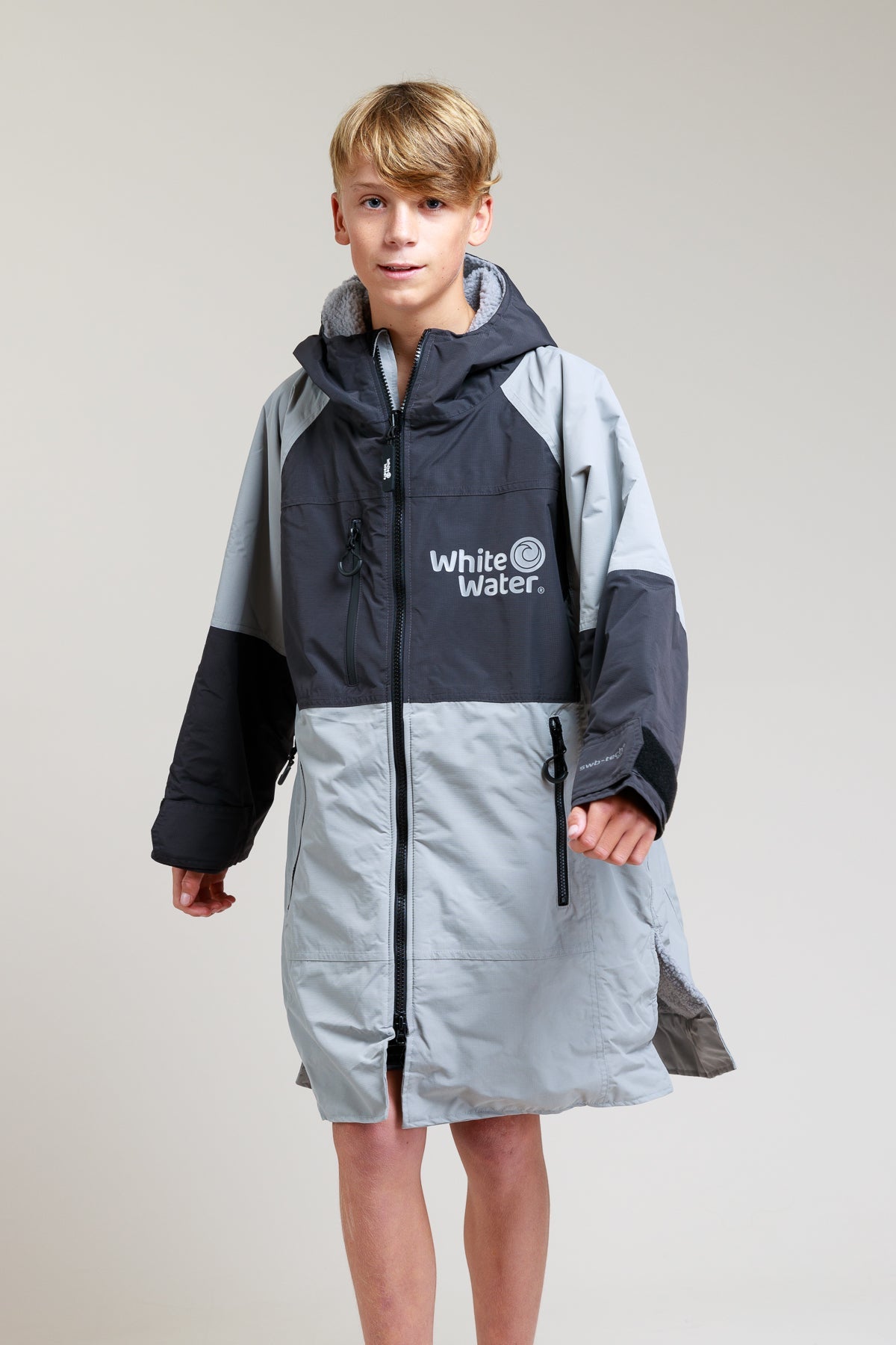 Kids Hard Shell Robe - Steel Grey