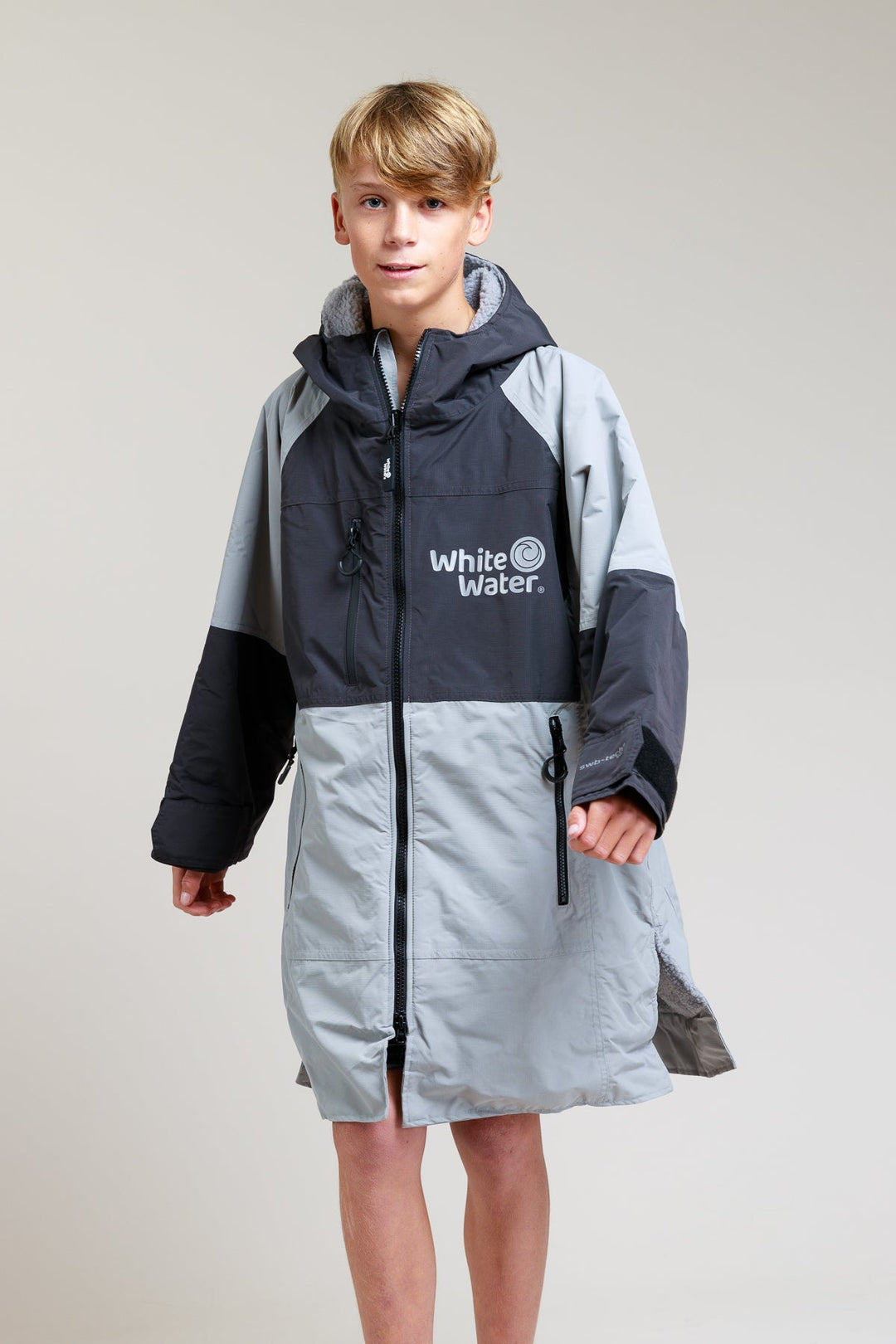 Grey Kids Robe Kids Hard Shell Robe - Steel Grey – Outdoor Swimmer Shop