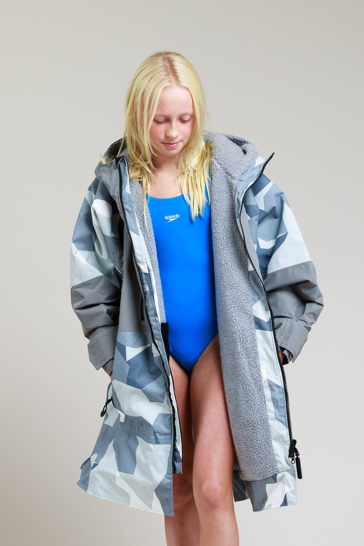 Kids Hard Shell Robe - Arctic Camo