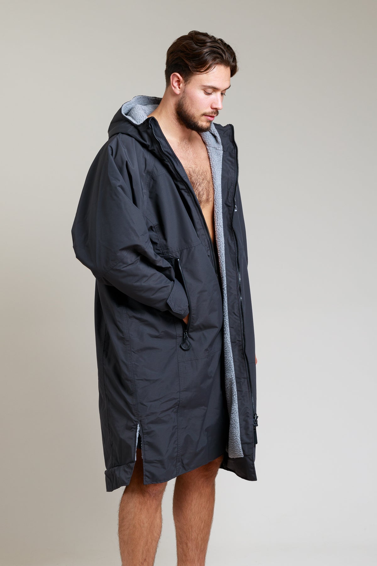 Adults Hard Shell Robe - Black