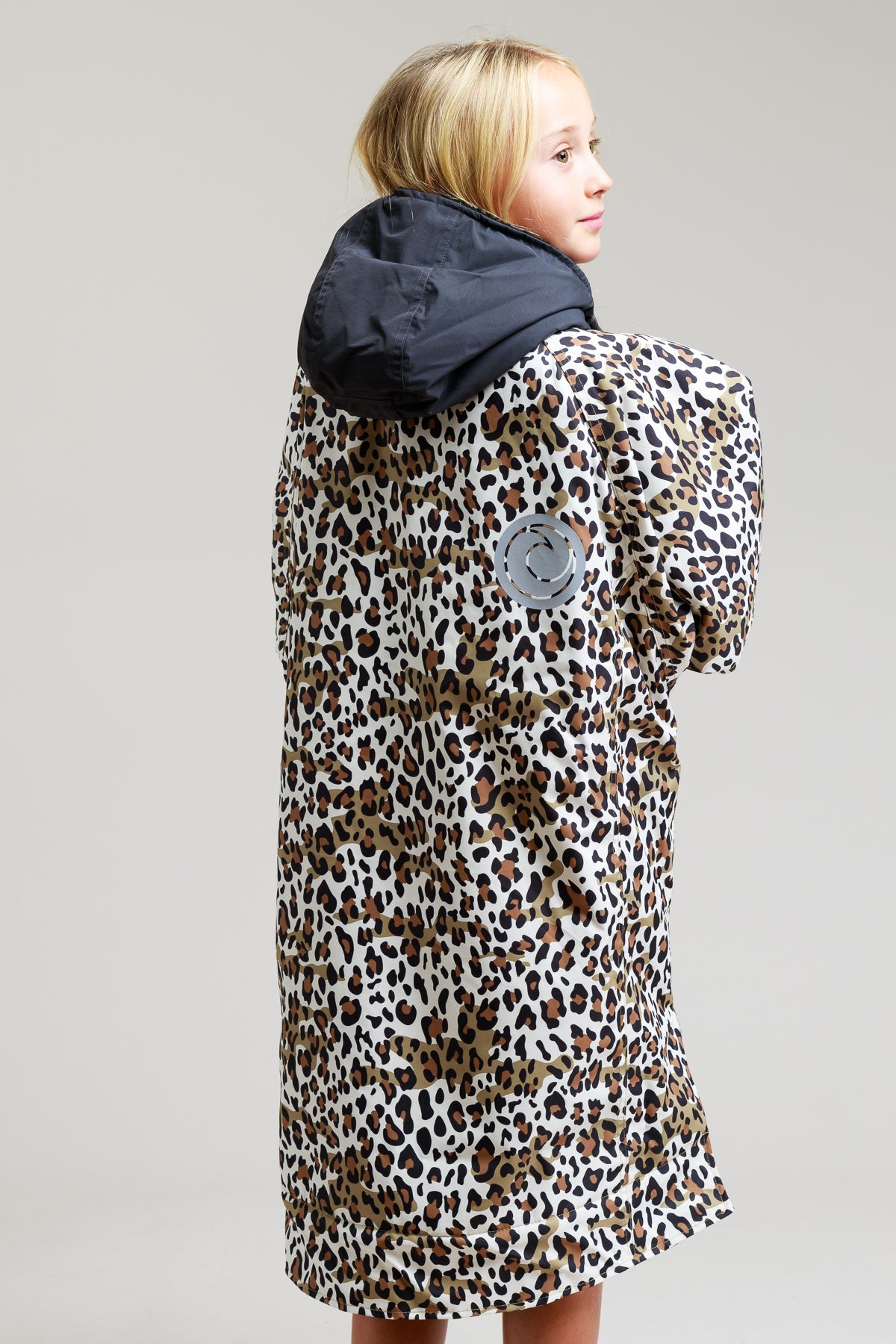 Kids Hard Shell Robe  - Leopard Print