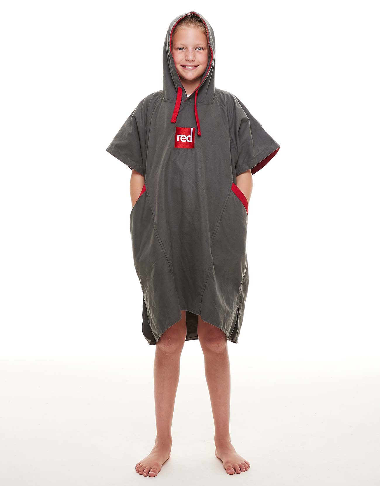 Kid's Quick Dry Microfibre Changing Robe - Grey