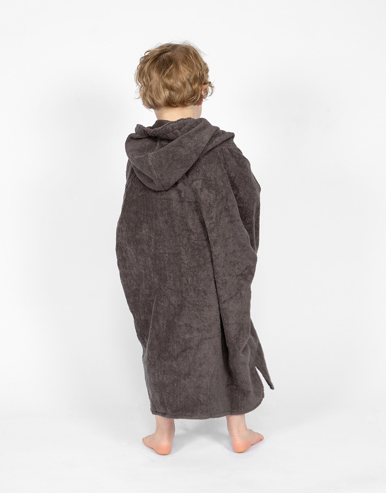 Kid's Towelling Change Robe - Grey