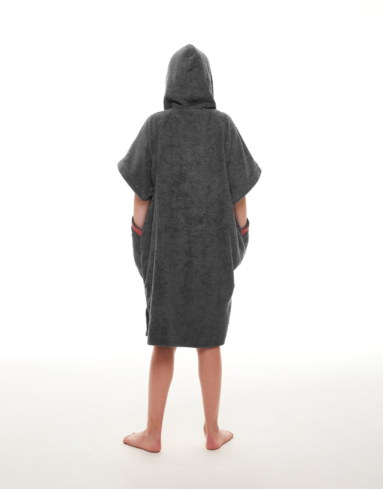 Kid's Towelling Change Robe - Grey