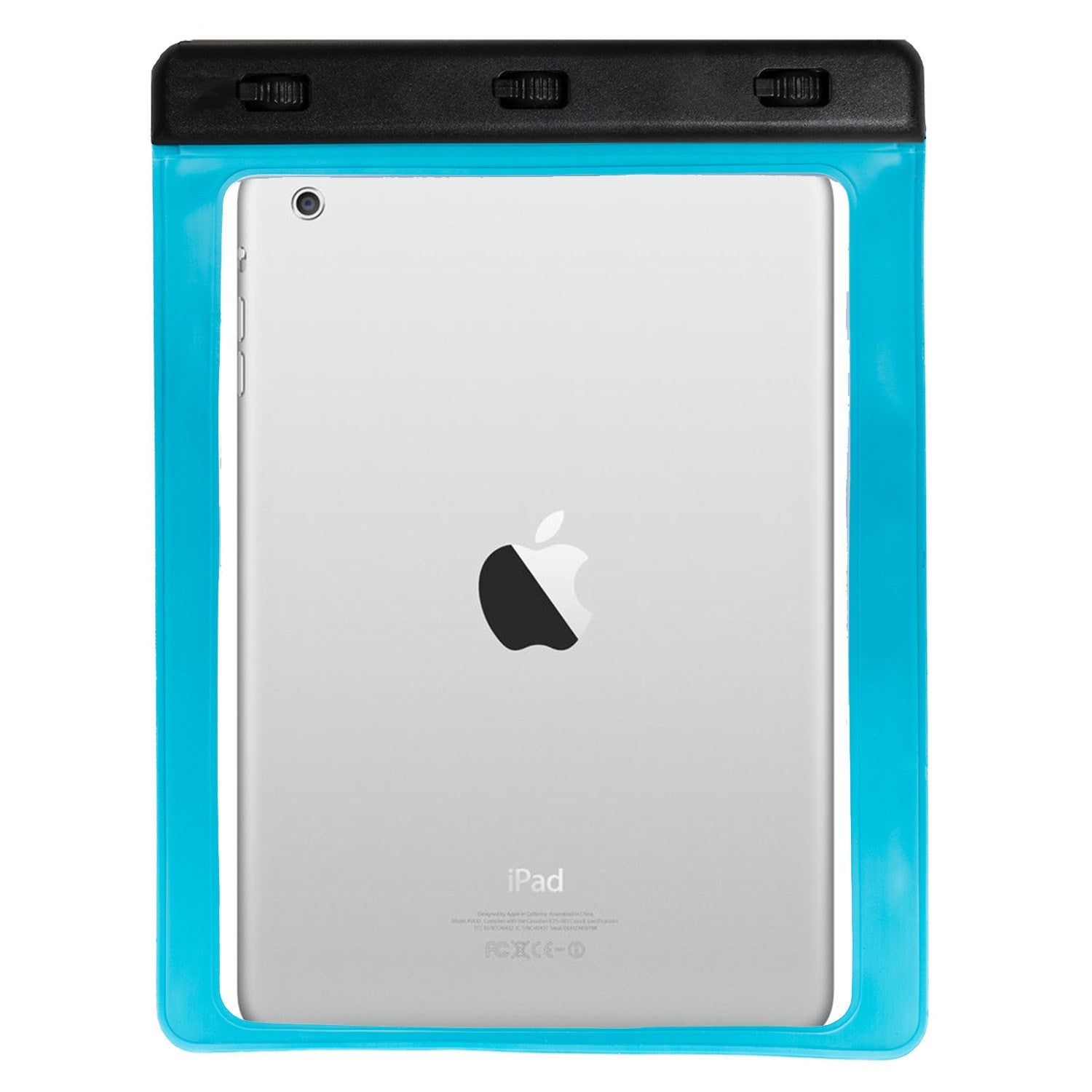 SwimCell Large Tablet waterproof case blue with ipad back