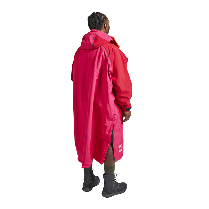 Men's Long Sleeve Recovered Pro Change Robe EVO - Fuchsia Pink / Red