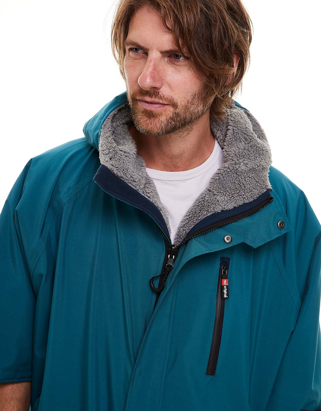 Men's Short Sleeve Pro Change Robe EVO - Teal