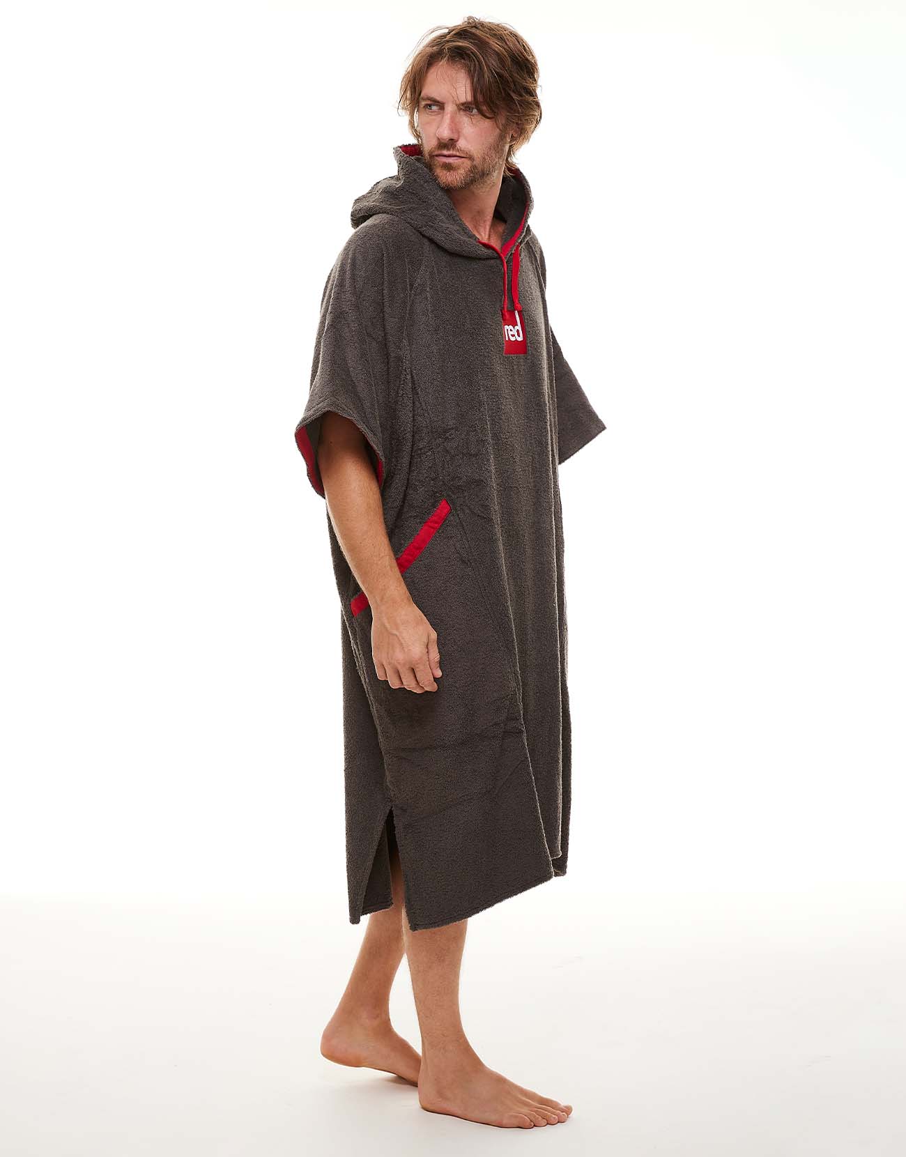 Men's Towelling Change Robe - Grey