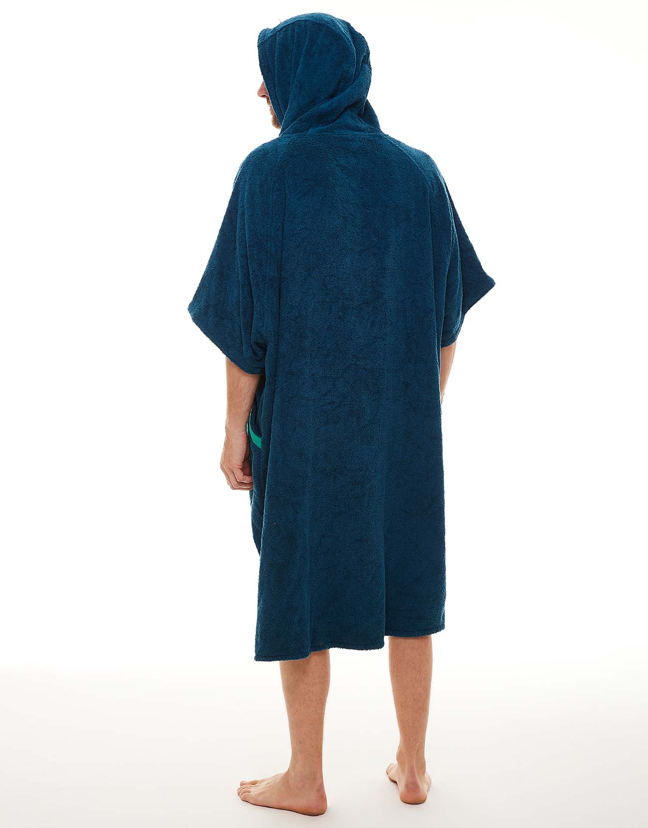 Men's Towelling Change Robe - Navy