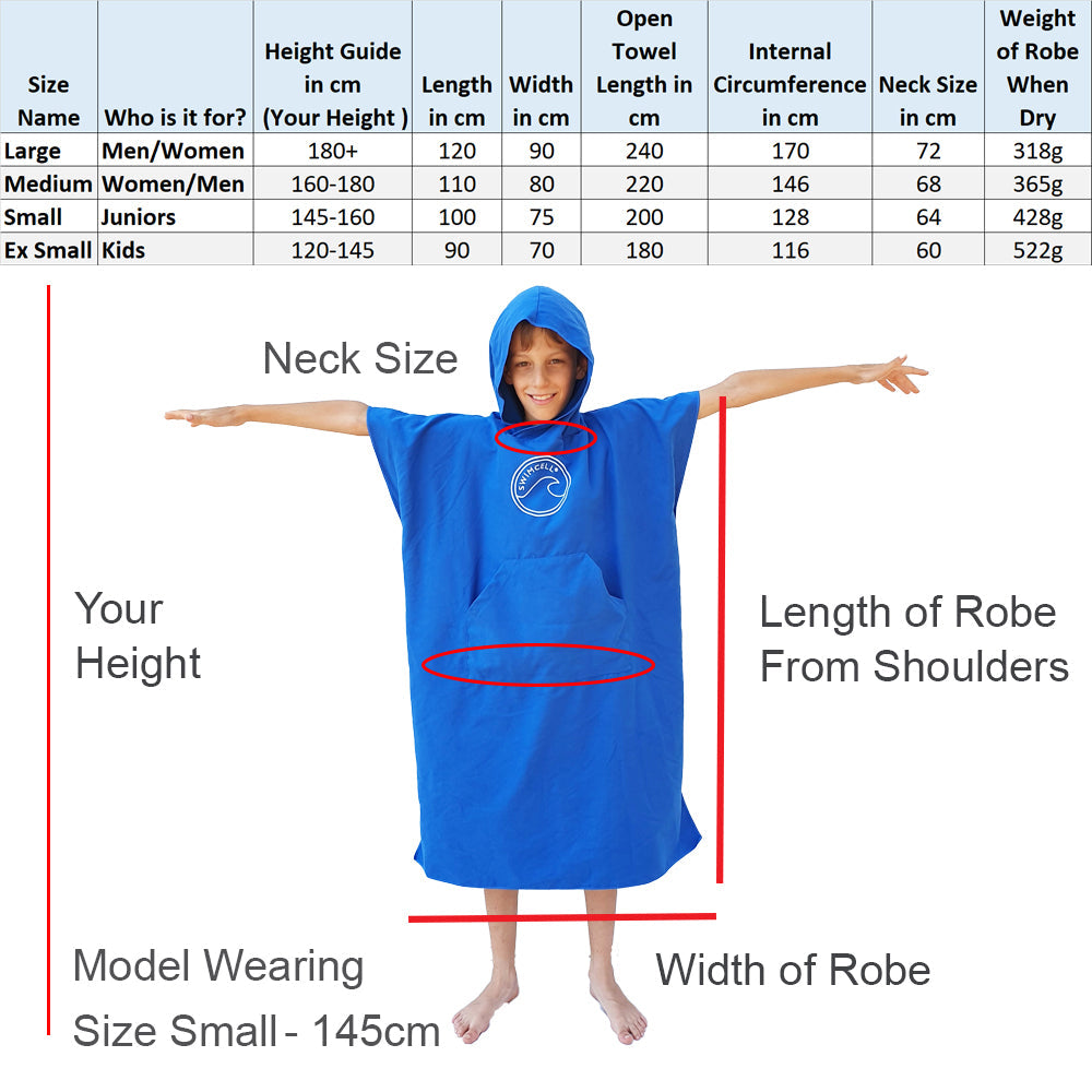 Microfibre Changing Robe and Towel 2 in 1