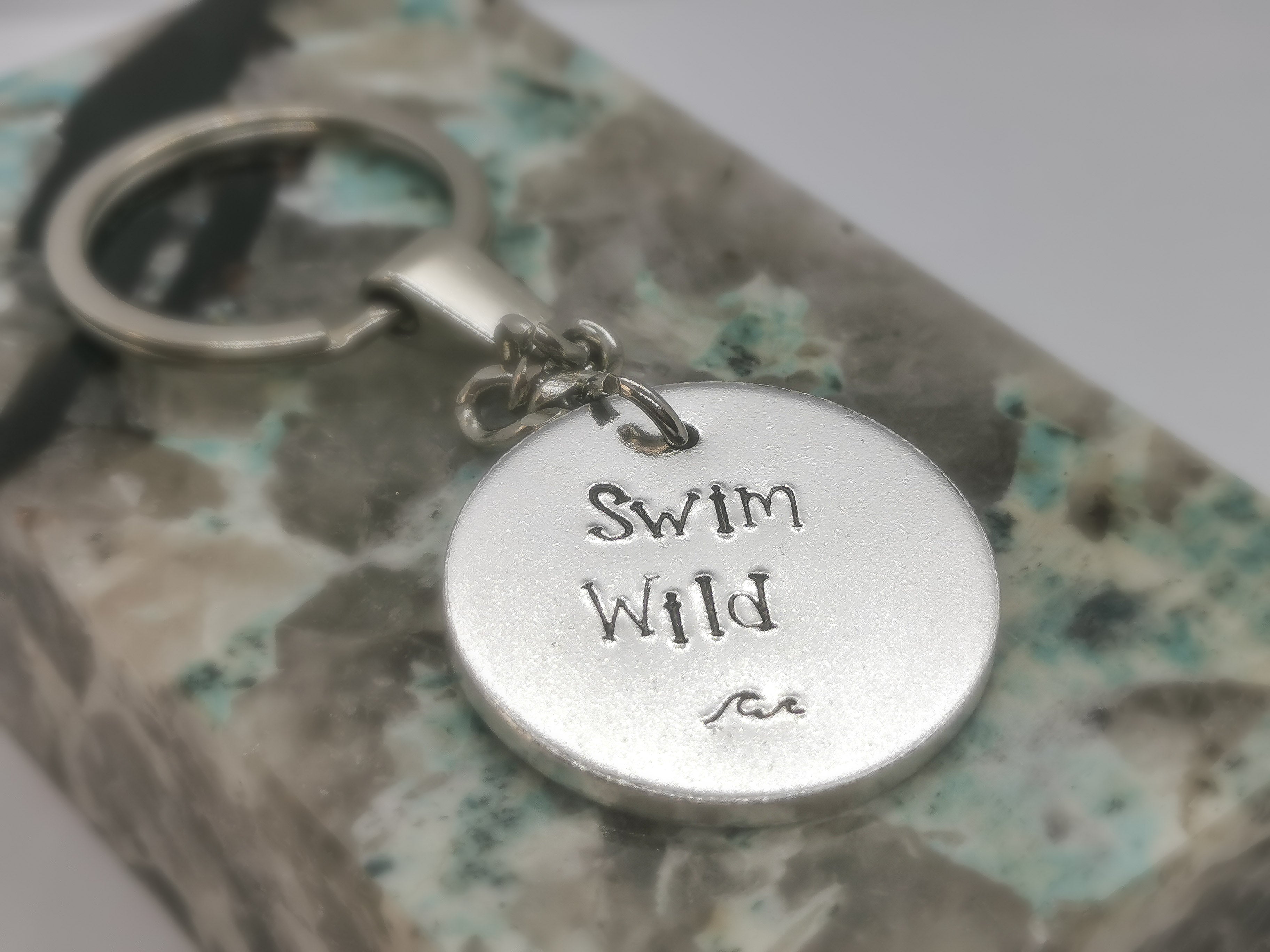 'SWIM WILD' Keyring Outdoor Swimmer Shop