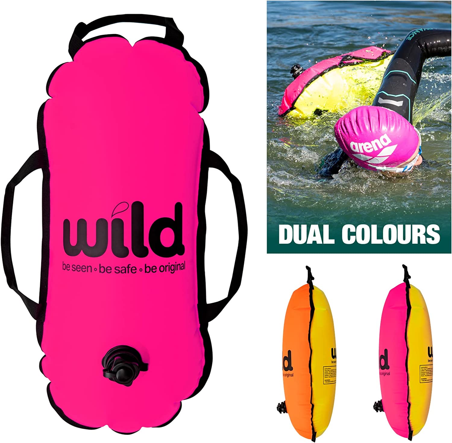 Dippy Wild Swimming Float - Pink & Yellow