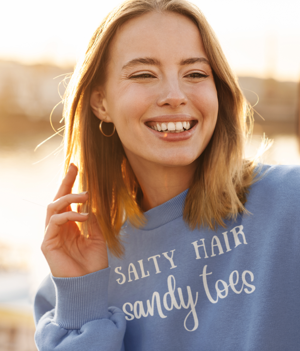 Salty Hair Sandy Toes Organic Cotton Sweatshirt | Arvor Life