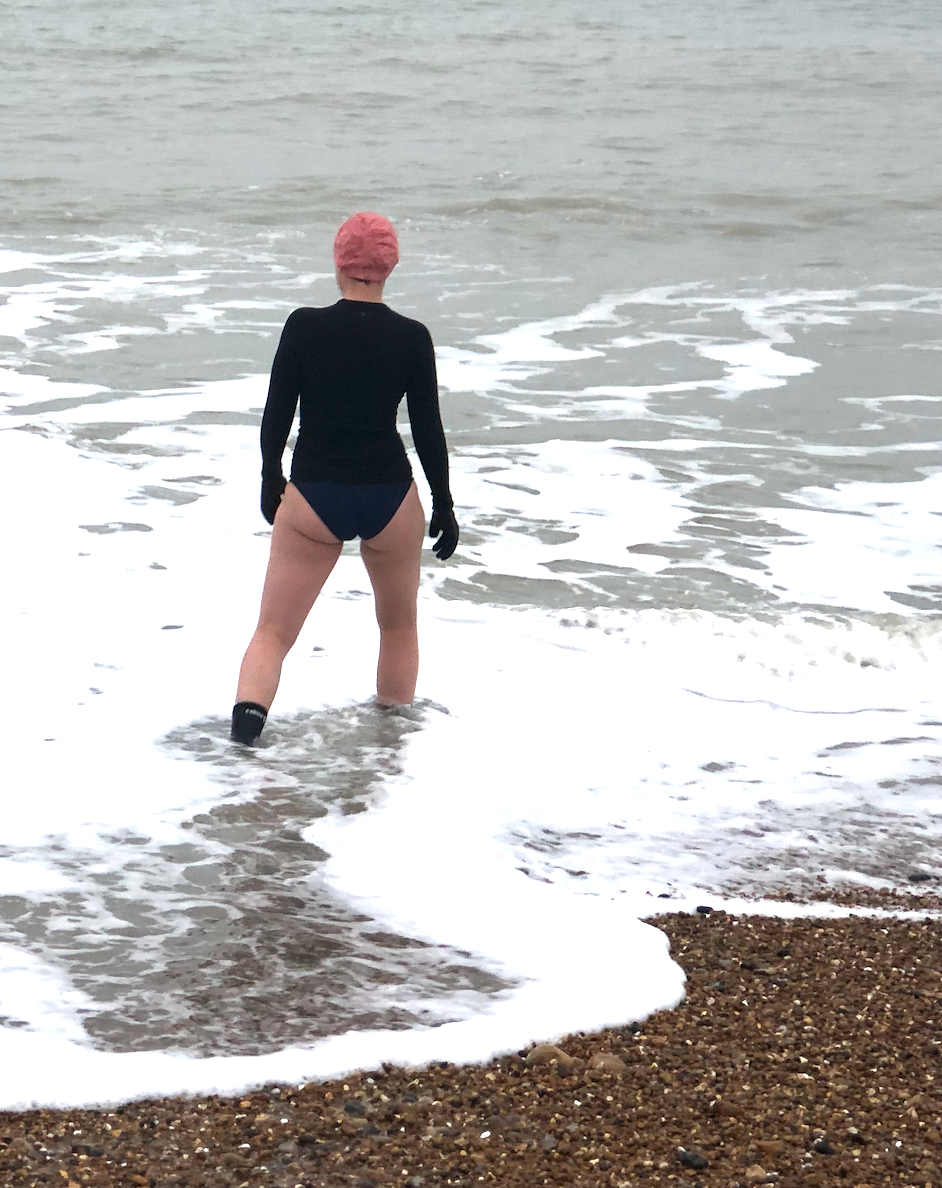 Salty Sea Knot - Swimming Cap Topper - Swim Turban - Red Marco