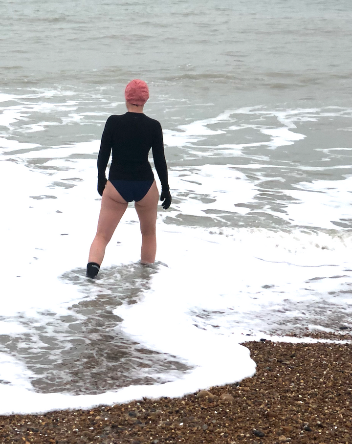 Salty Sea Knot - Swimming Cap Topper - Swim Turban - Red Marco
