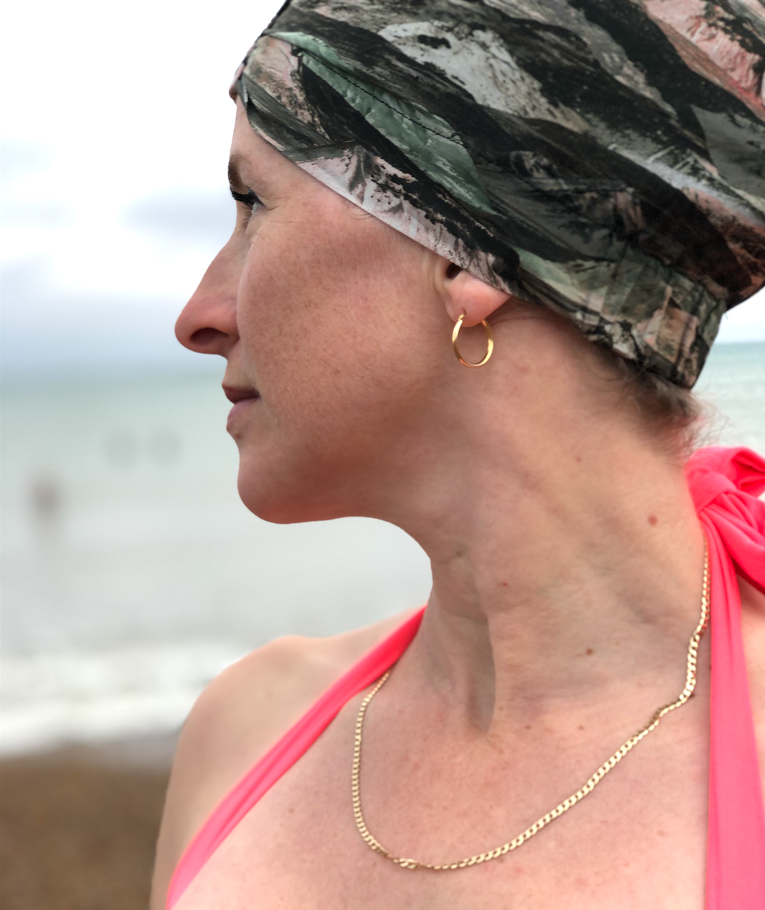 Salty Sea Knot - Swimming Cap Topper - Swim Turban - Coast