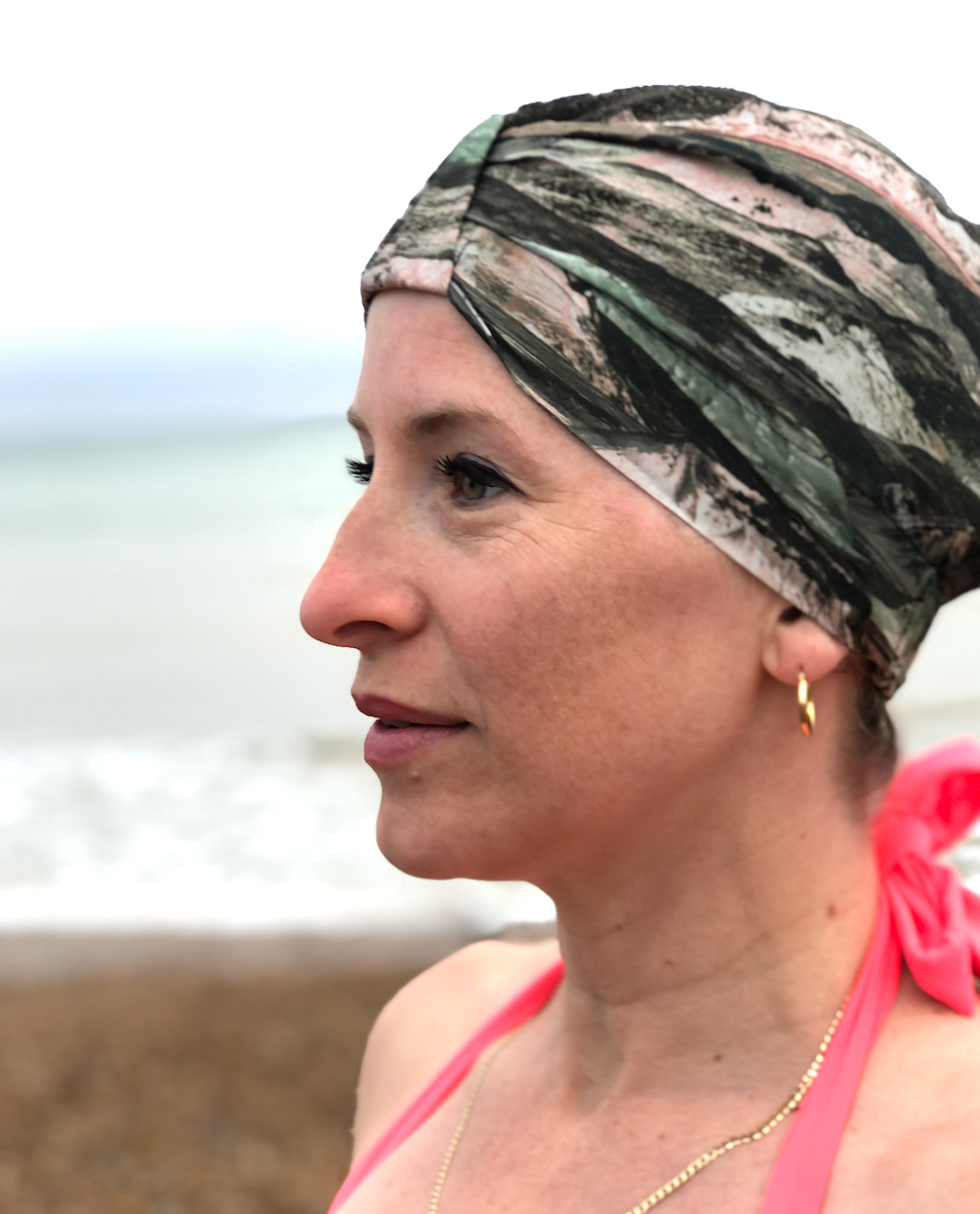 Salty Sea Knot - Swimming Cap Topper - Swim Turban - Coast