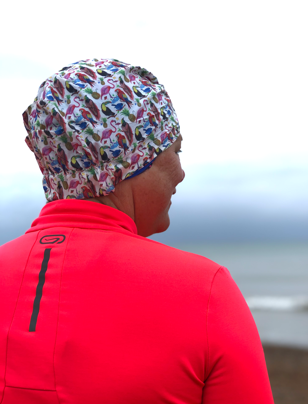 Salty Sea Knot - Swimming Cap Topper /Turban - Birds of Paradise