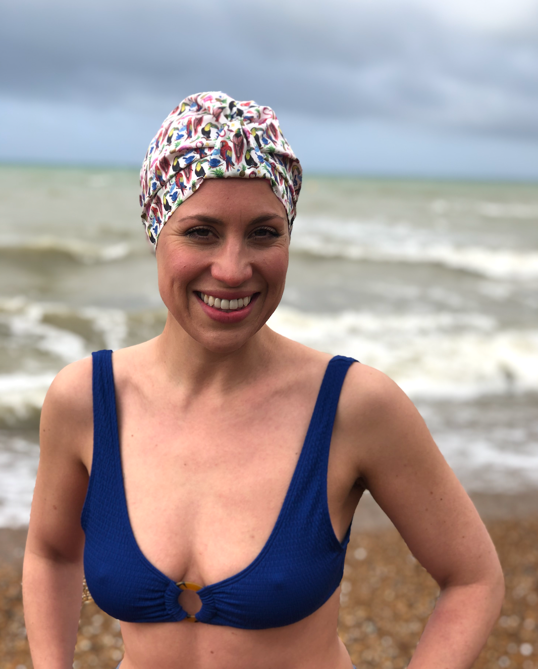 Salty Sea Knot - Swimming Cap Topper - Swim Turban - Birds of Paradise