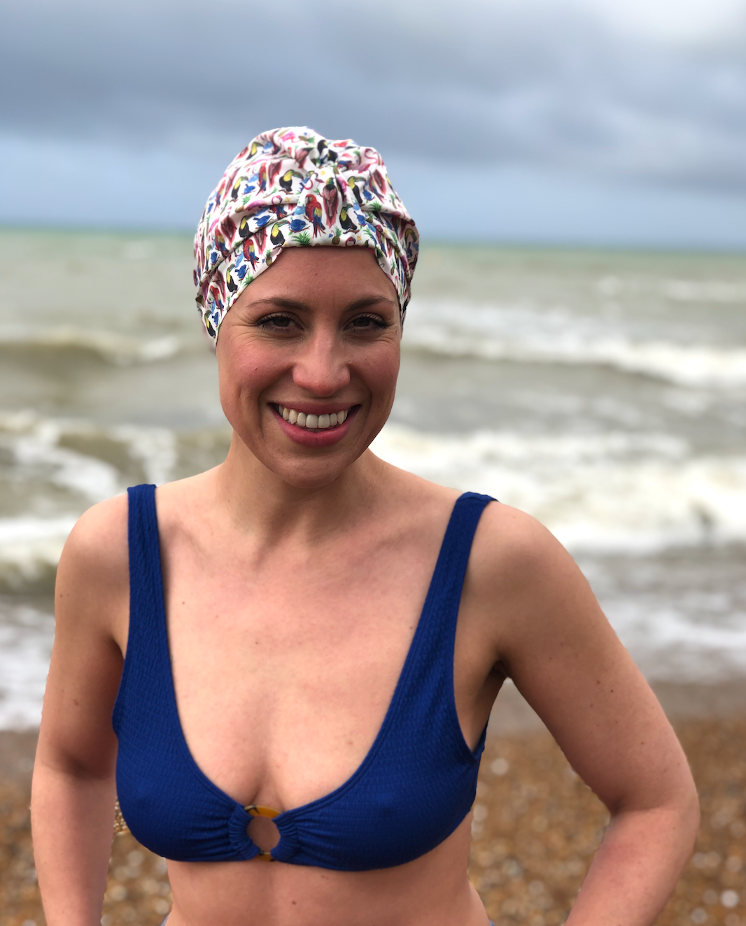 Salty Sea Knot - Swimming Cap Topper /Turban - Birds of Paradise