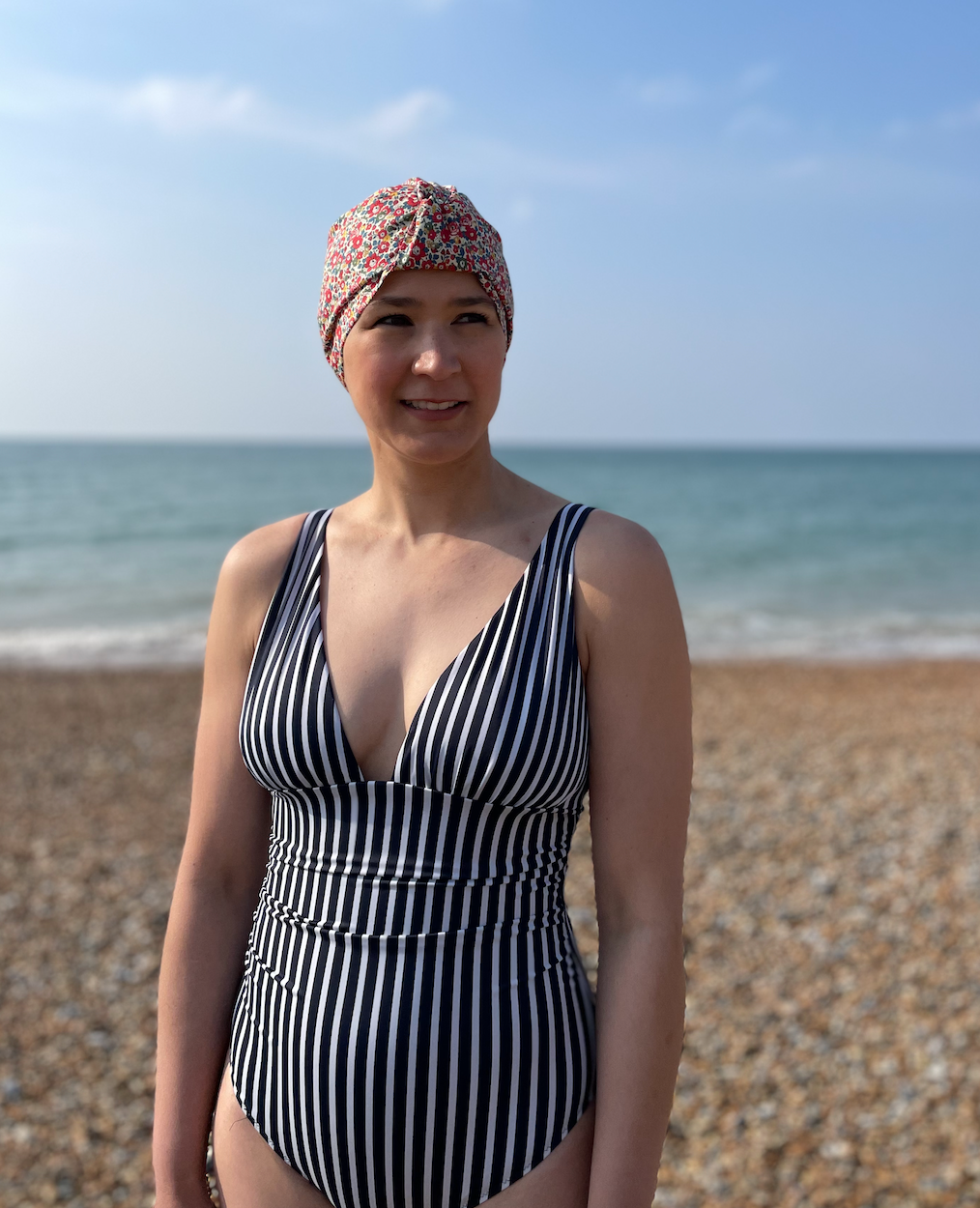 Salty Sea Knot - Swimming Cap Topper - Swim Turban - Betsy Ann Red
