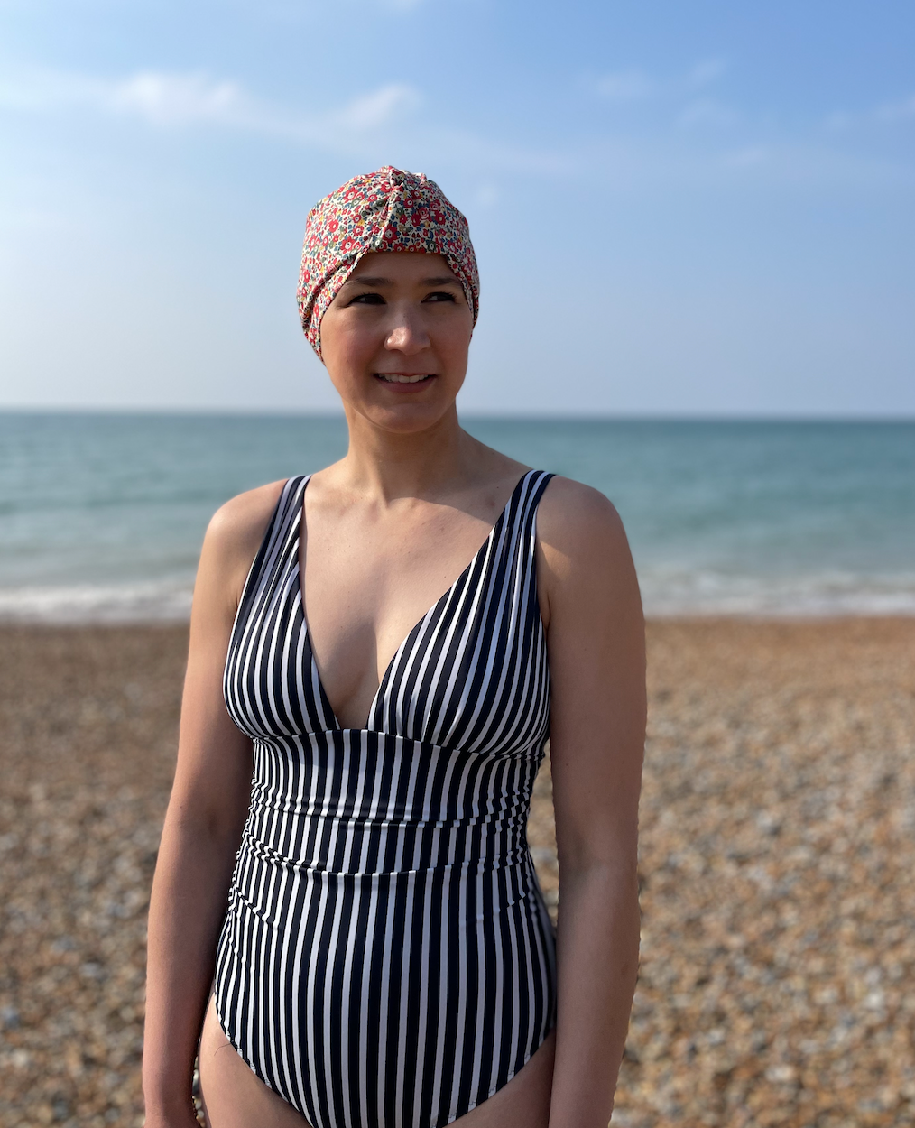 Salty Sea Knot - Swimming Cap Topper / Turban - Betsy Ann Red