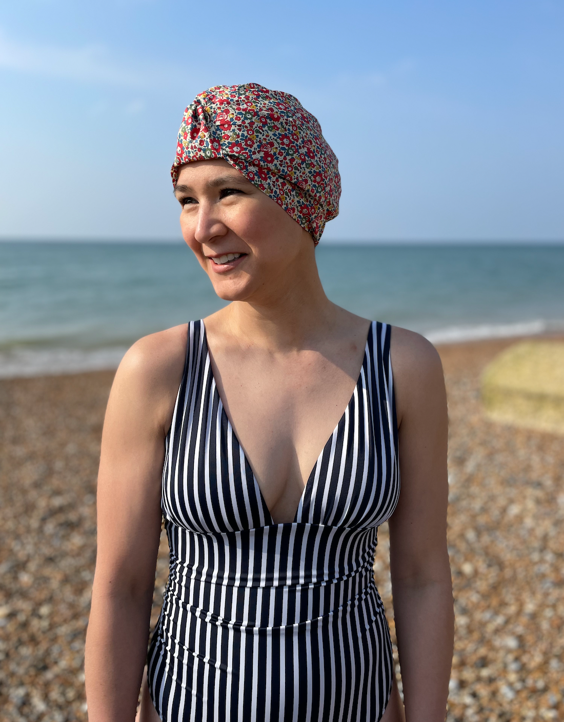 Salty Sea Knot - Swimming Cap Topper - Swim Turban - Betsy Ann Red