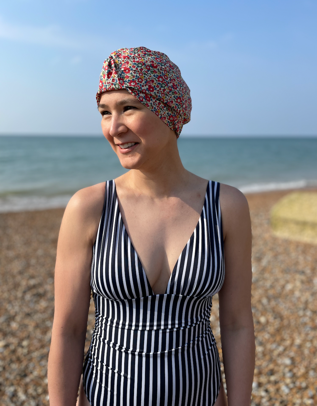 Salty Sea Knot - Swimming Cap Topper / Turban - Betsy Ann Red