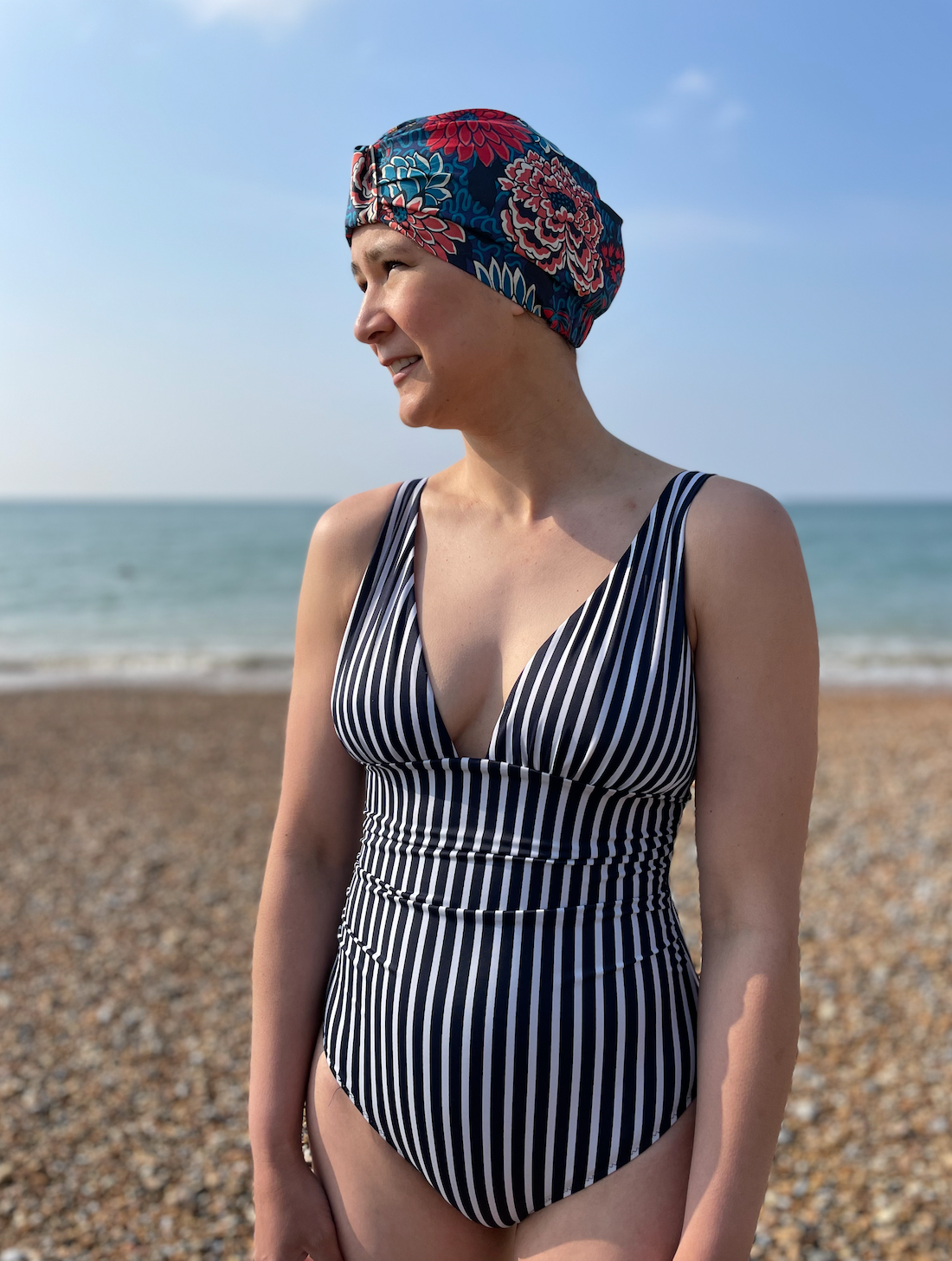 Salty Sea Knot - Swimming Cap Topper - Swim Turban - Vintage Meandering