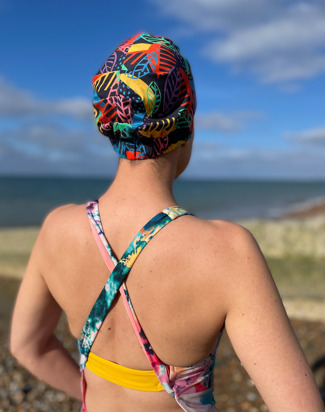 Salty Sea Knot - Swimming Cap Topper Swim Turban - Memphis Trail
