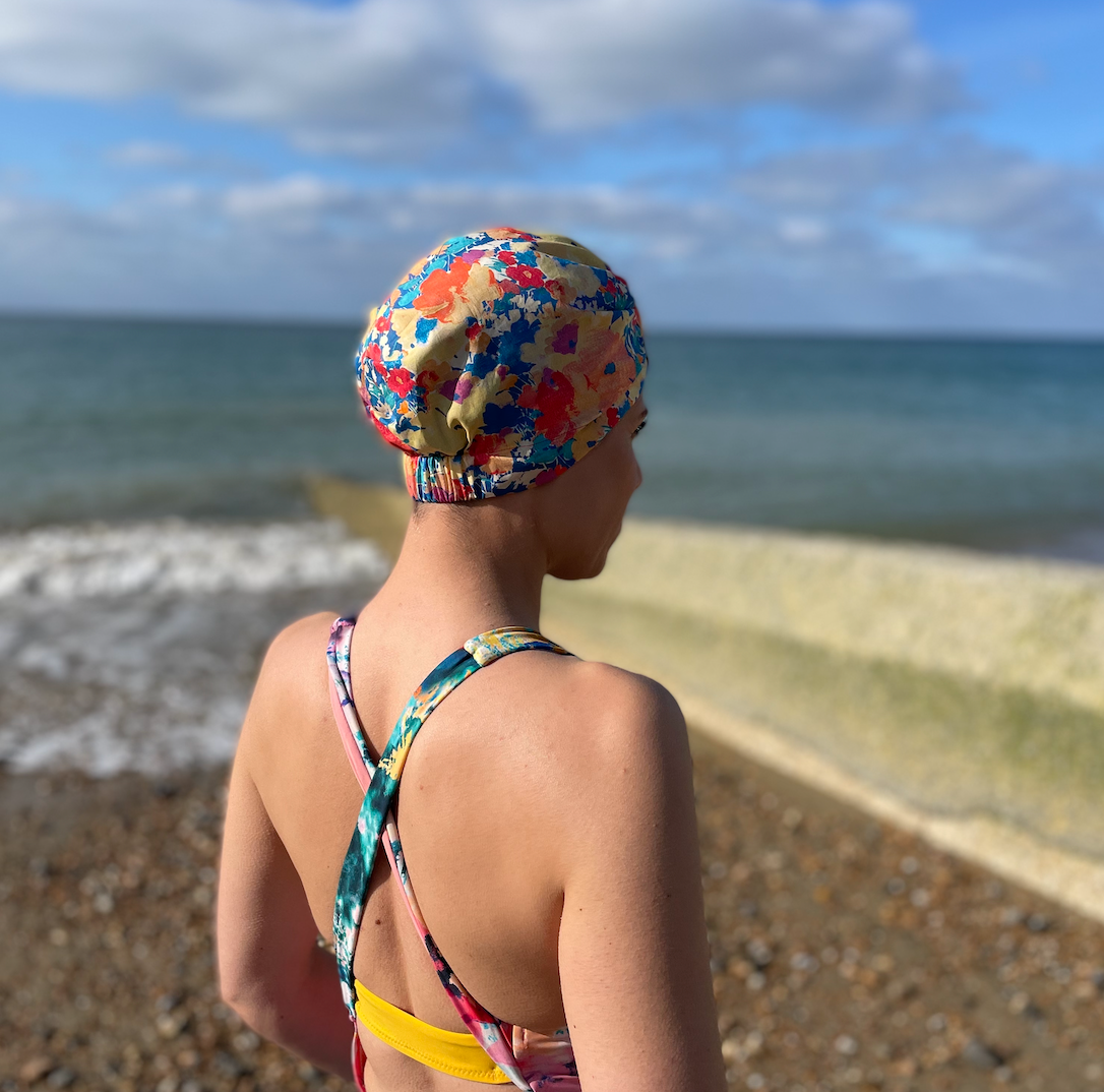 Salty Sea Knot - Swimming Cap Topper - Swim Turban - Deborah