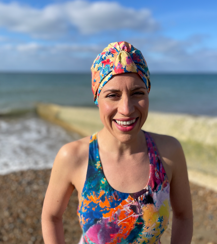 Salty Sea Knot - Swimming Cap Topper - Swim Turban - Deborah