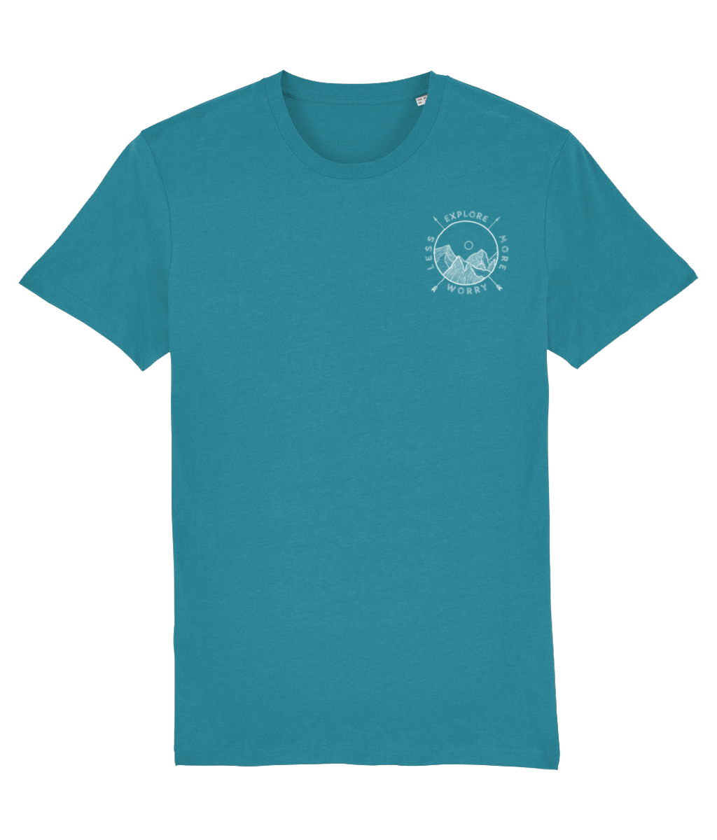 Explore More Worry Less Unisex Organic Cotton T-shirt